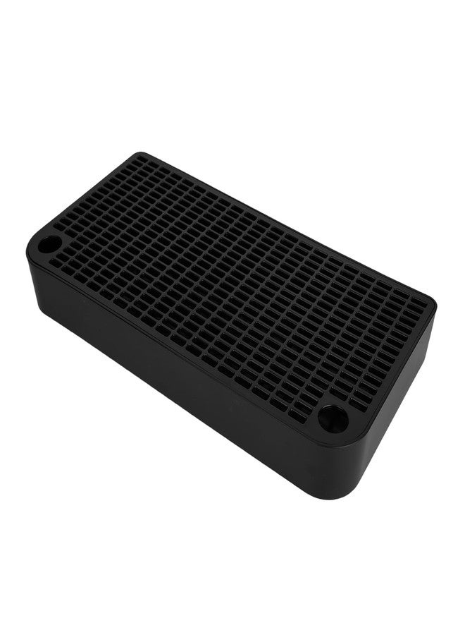 SXoonKing Cat Litter Box Step, Cat Ramp for Litter Box, Double Layered Litter Catcher Mat with Filter Function, Pet Ramp Stool for Kitten & Elderly Cats, Non-Slip & Anti-Litter Tracking, Easy Clean (Black) - Image 1